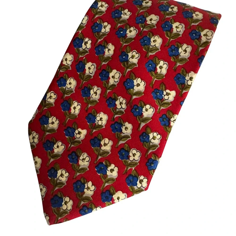 Brooks Brothers Makers Floral Silk Necktie Mens 58